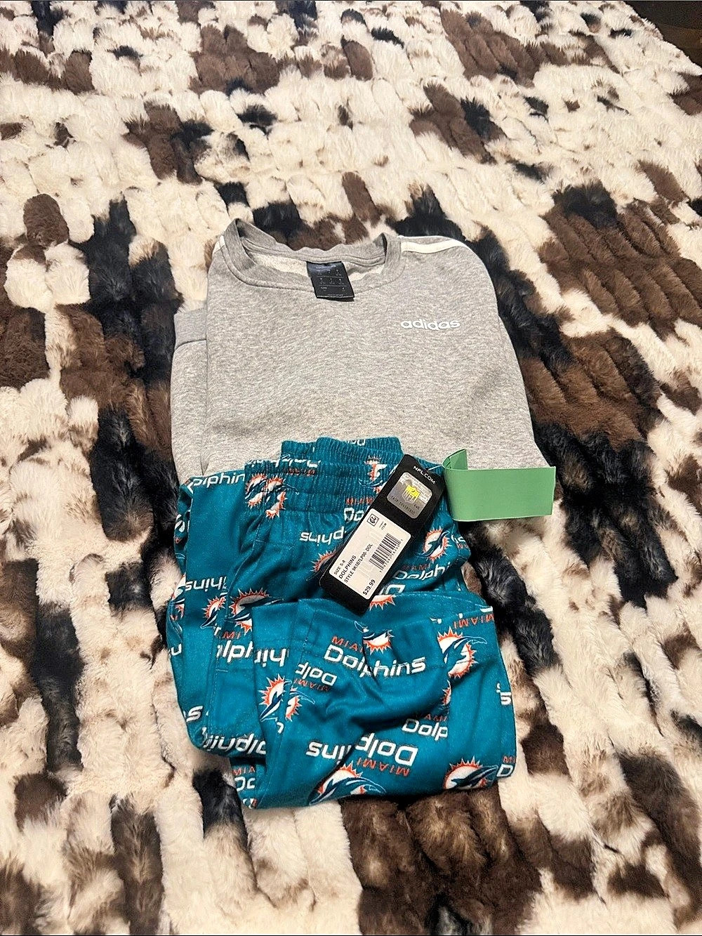 adidas Dolphins NFL matching set Boys Size 8 NWT